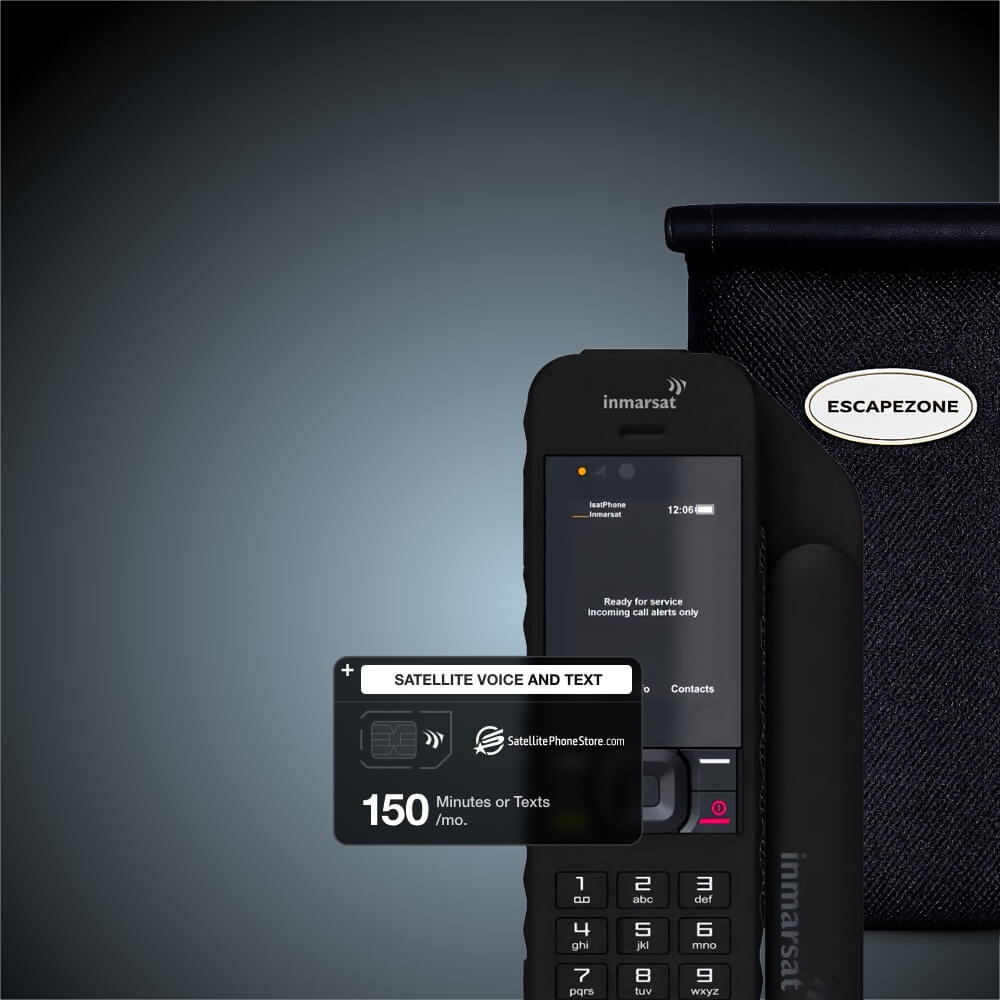 Inmarsat IsatPhone 2 with Faraday bag and 150 minutes or texts plan