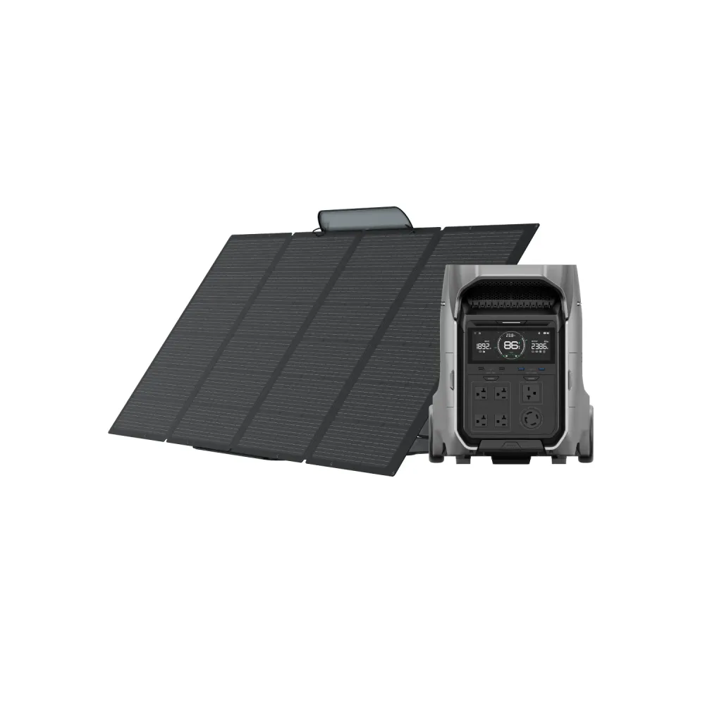 EcoFlow DELTA Pro 3 with 400W Solar Panel Front View
