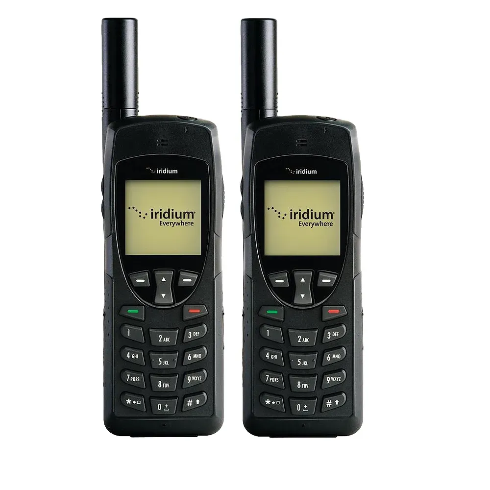 2 Iridium 9555 Satellite Phones + 200 Minutes or Texts