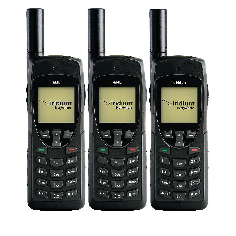 3 Iridium 9555 Satellite Phones + 300 Minutes or Texts