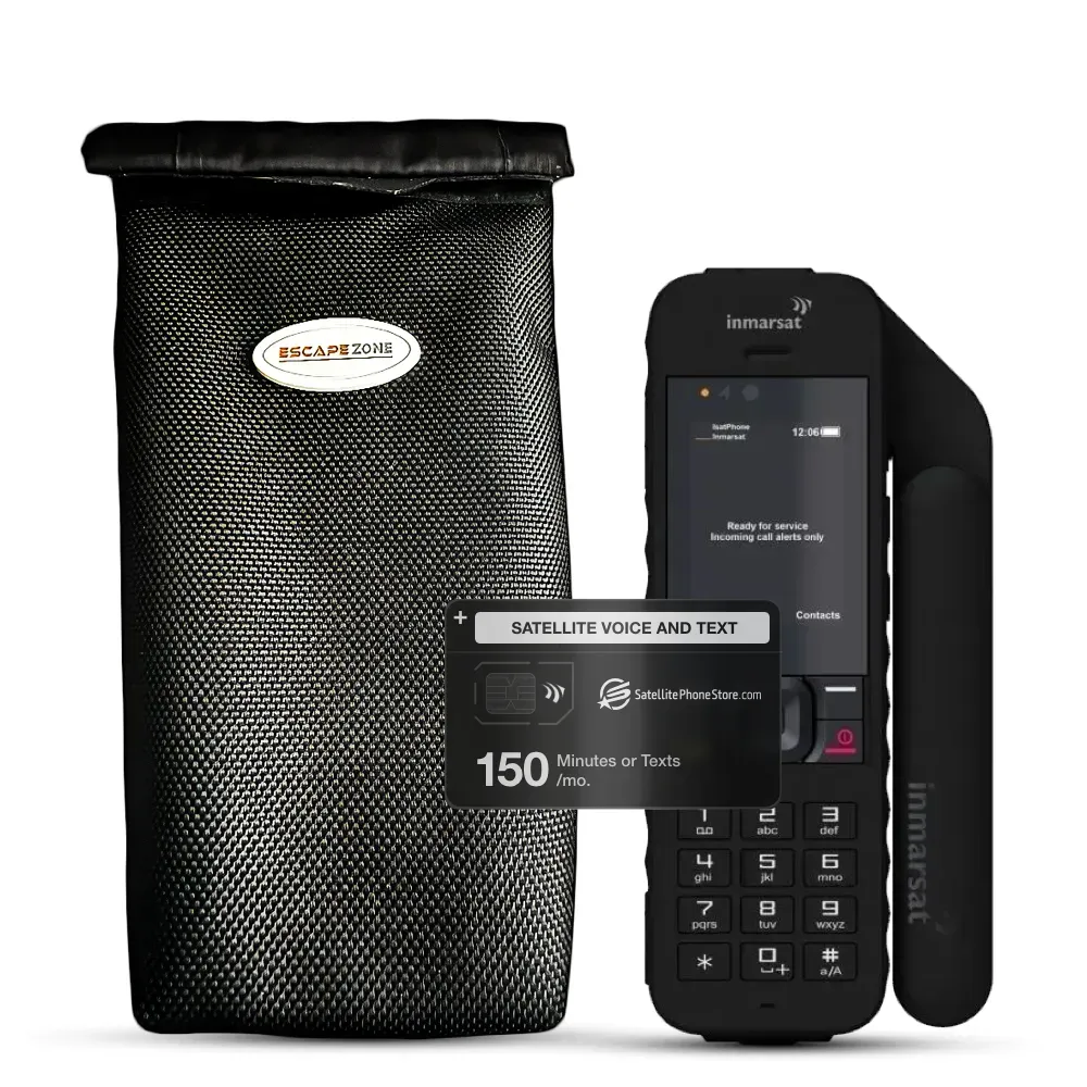IsatPhone 2 with Faraday Bag Front View